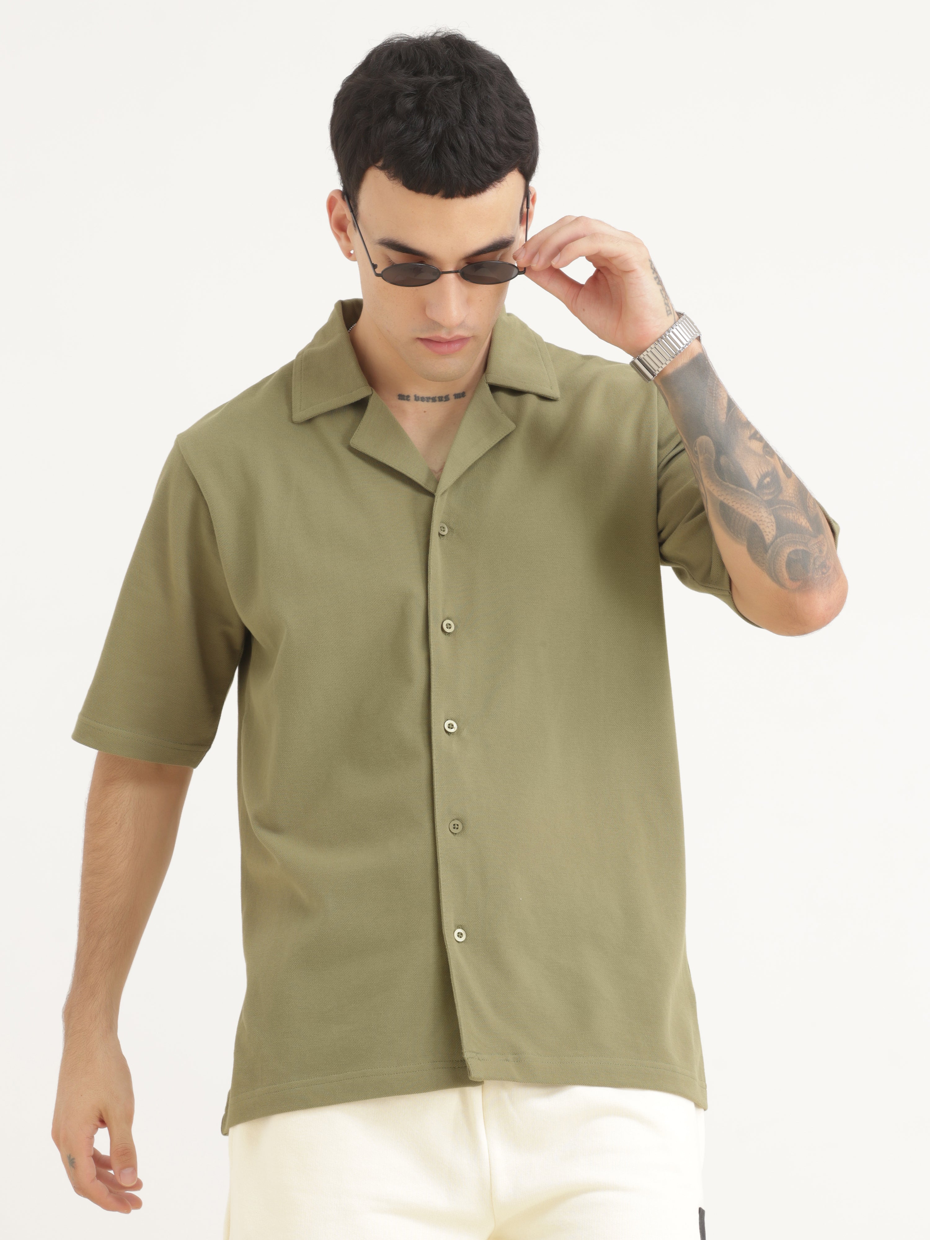 Basil Men's Half Sleeve Shirt