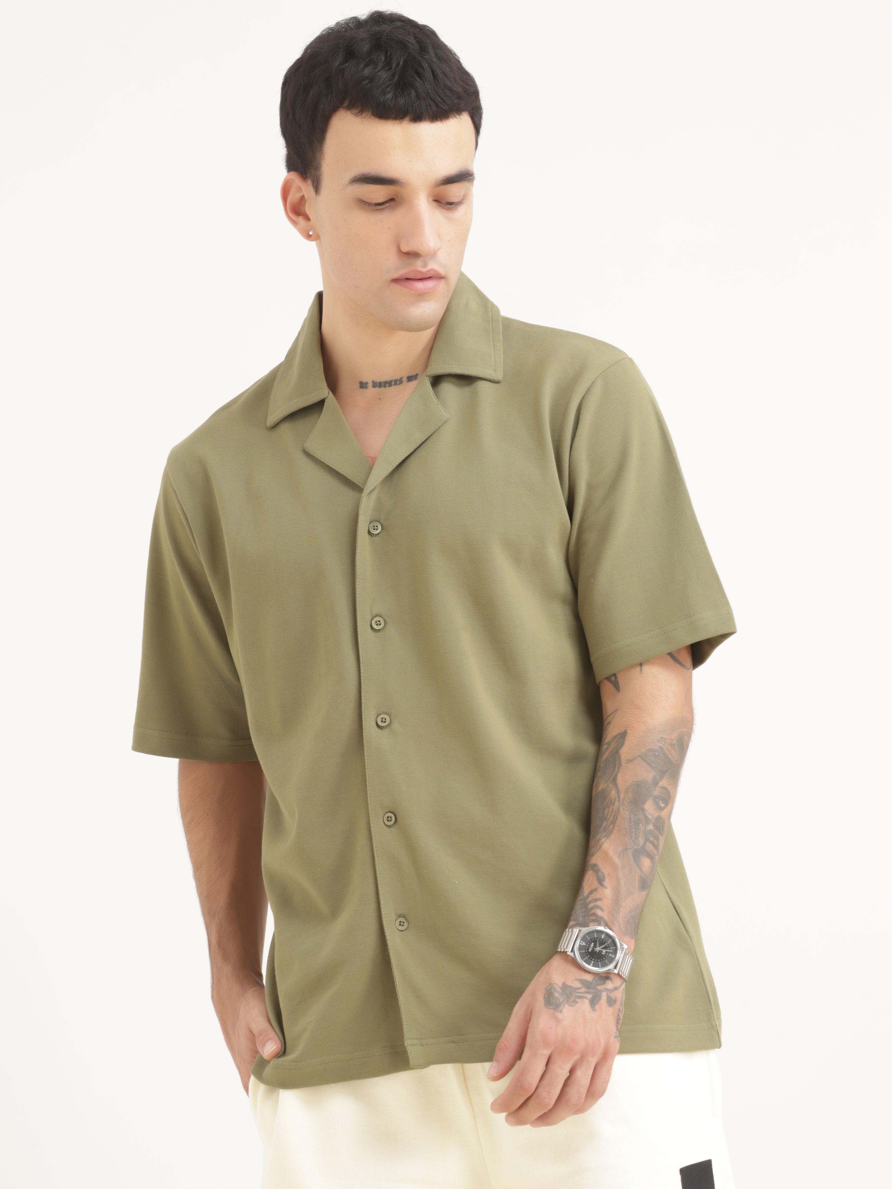 Basil Men's Half Sleeve Shirt