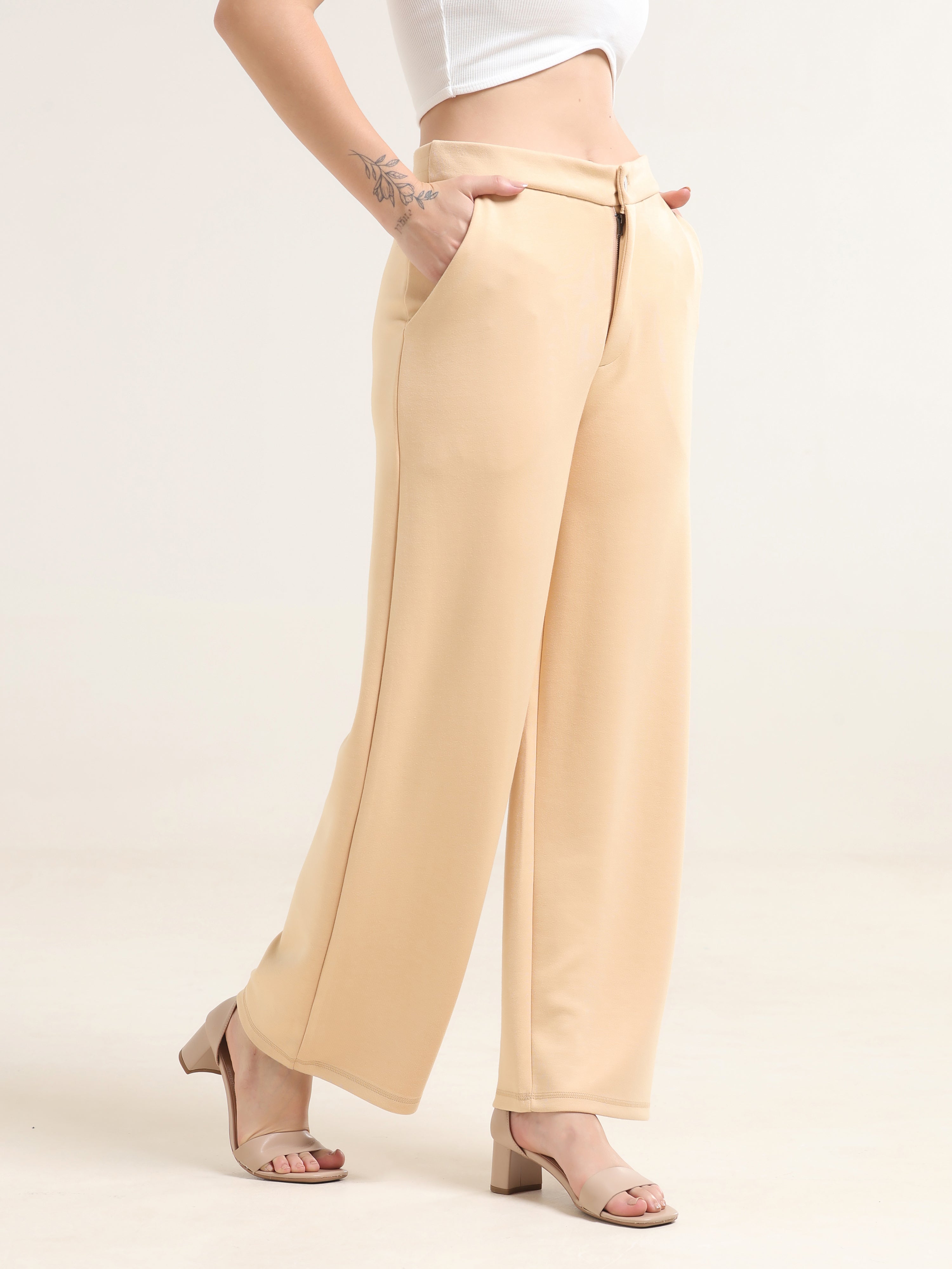 Beige Women's Pant